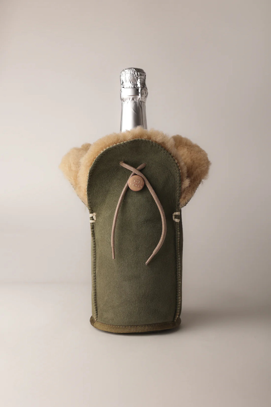 Shampanja cooler Kywie, suedenahka Oliivi