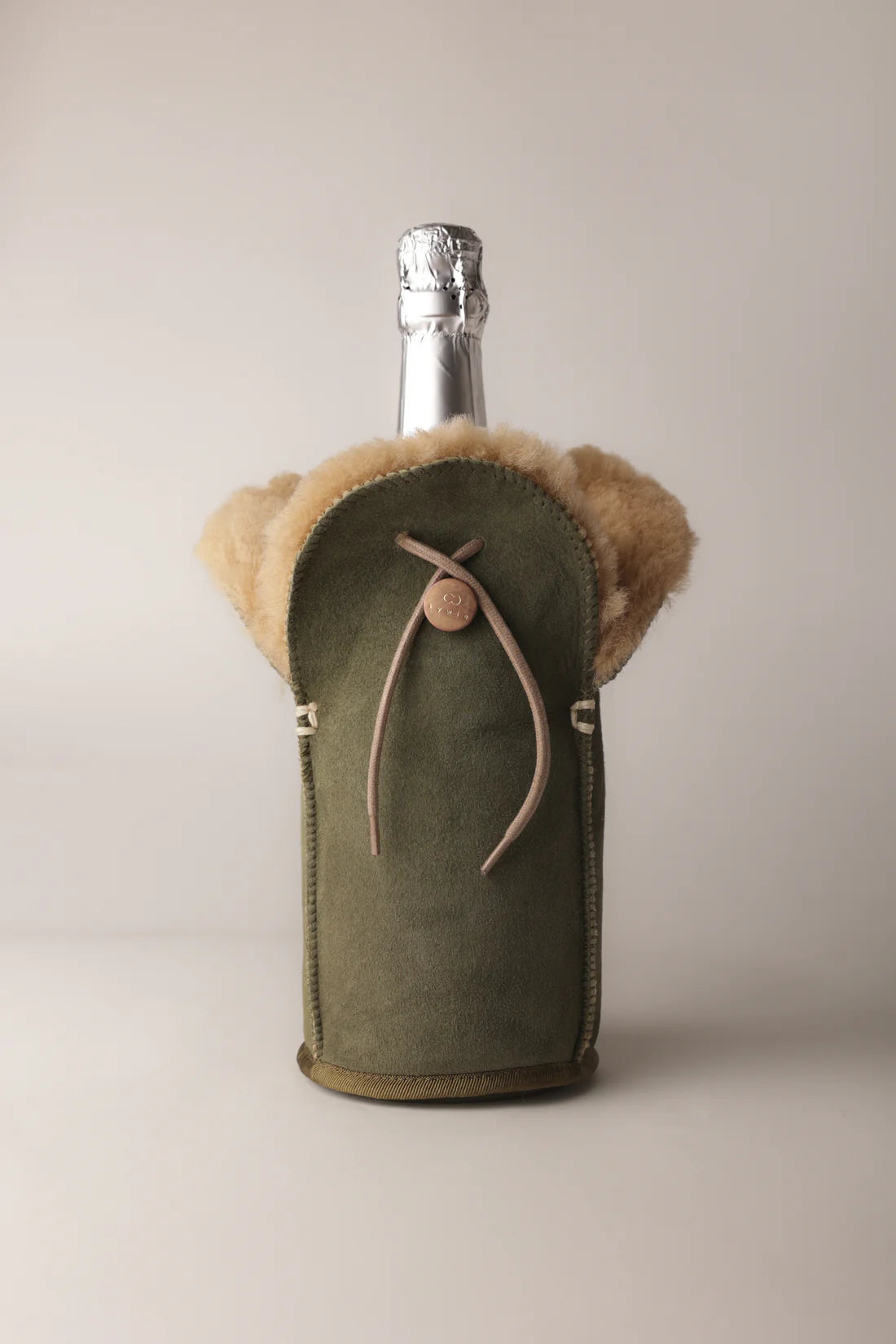 Shampanja cooler Kywie, suedenahka Oliivi