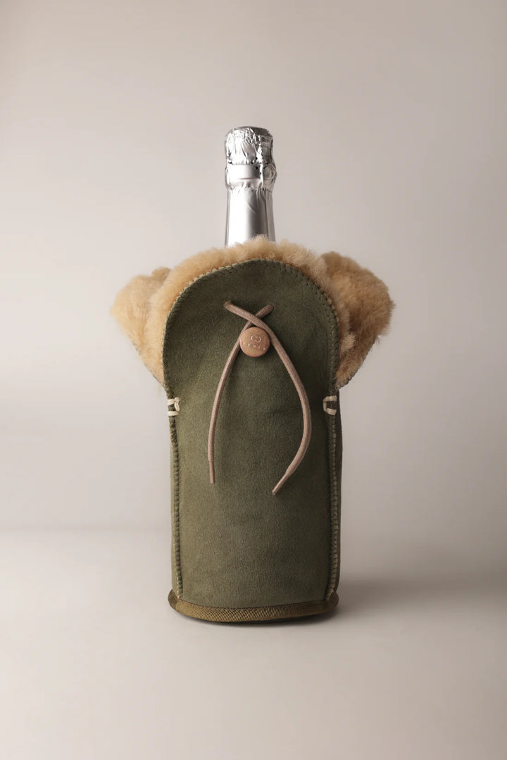 Shampanja cooler Kywie, suedenahka Oliivi