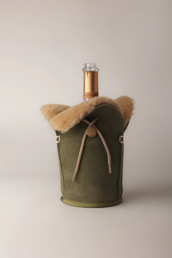 Shampanja cooler XL Kywie, suedenahka Oliivi