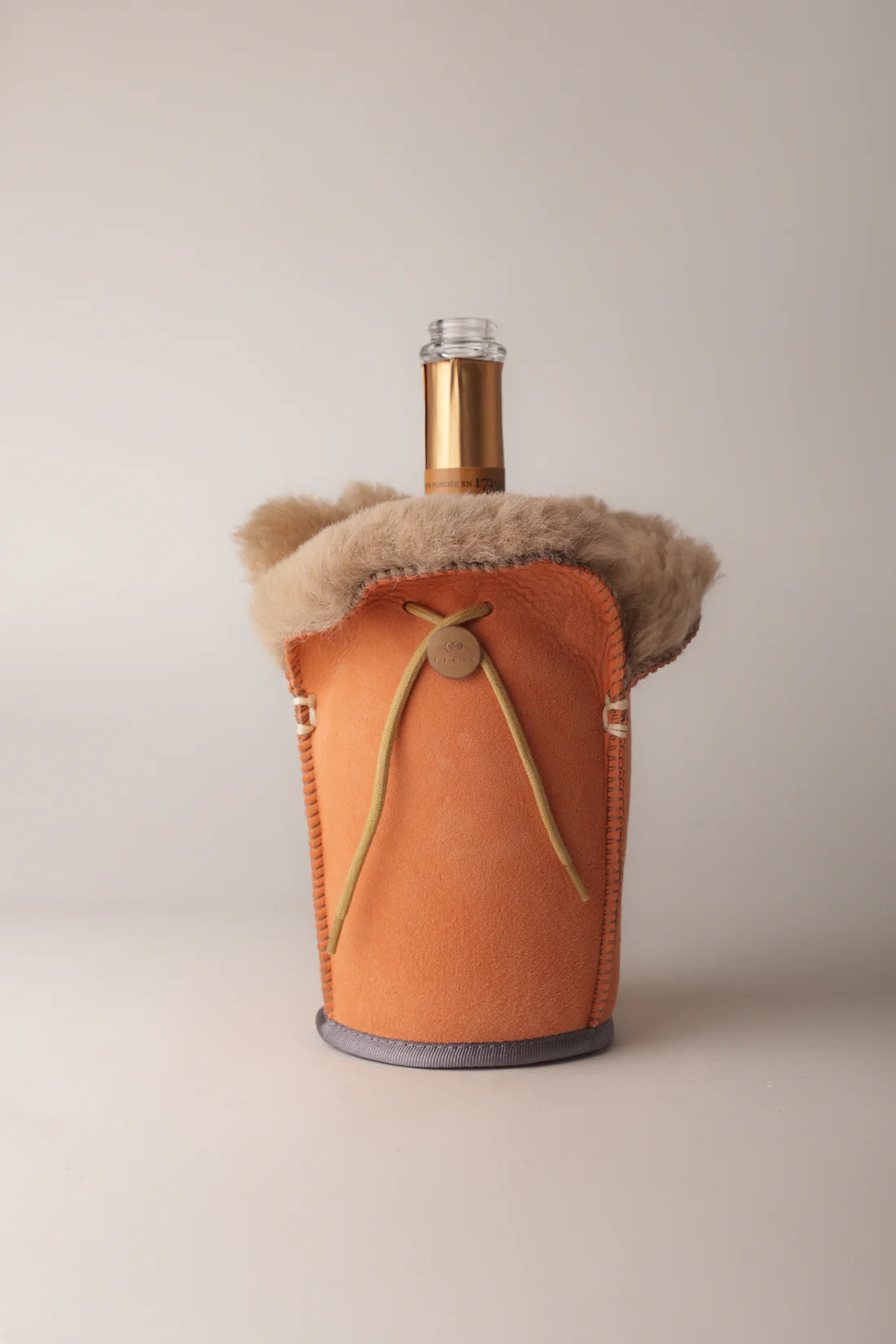 Shampanja cooler XL Kywie, suedenahka Oranssi