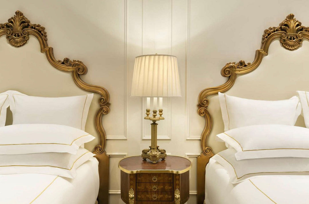 Loffen Hotel Superior Oxford Gold, Silver & White tyynyliina