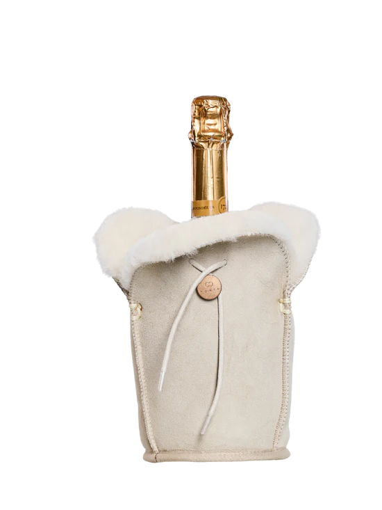 Shampanja cooler XL Kywie, suedenahka Beige