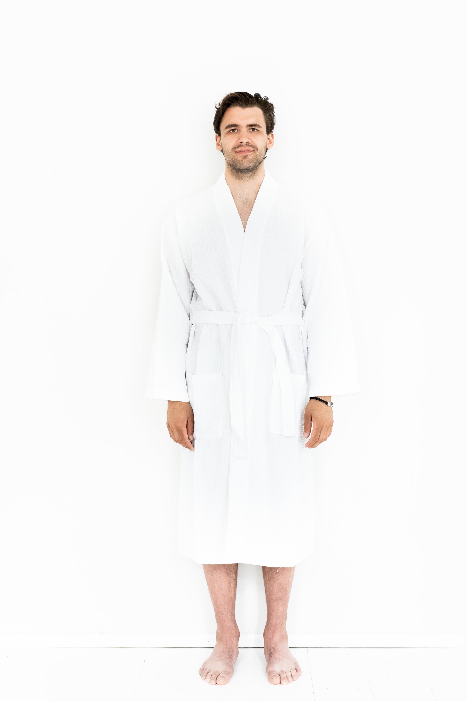 Vohvelikylpytakki Hotel Lux No Problem Kimono, valkoinen