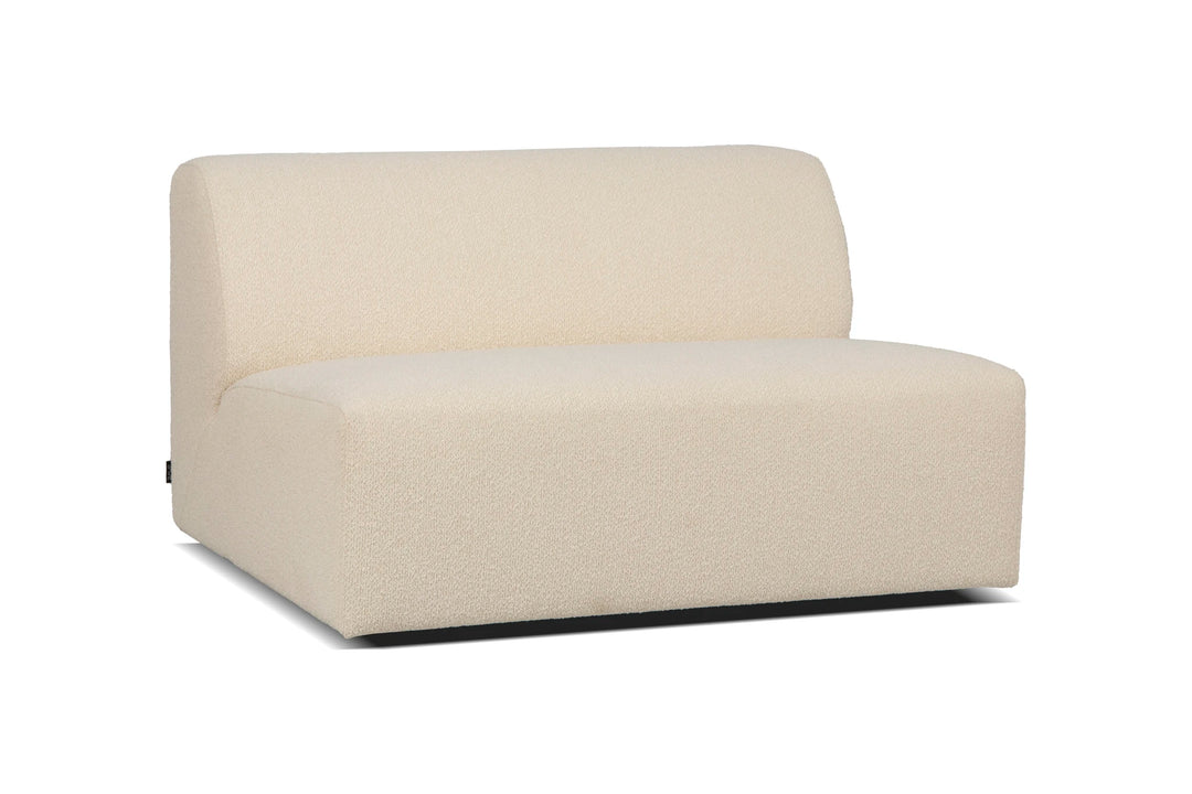 Cream wide Heta modular sofa seat section without armrests