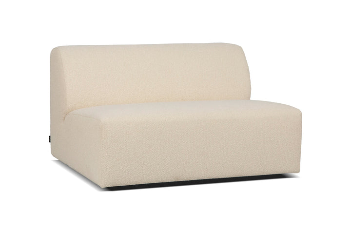 Cream wide Heta modular sofa seat section without armrests