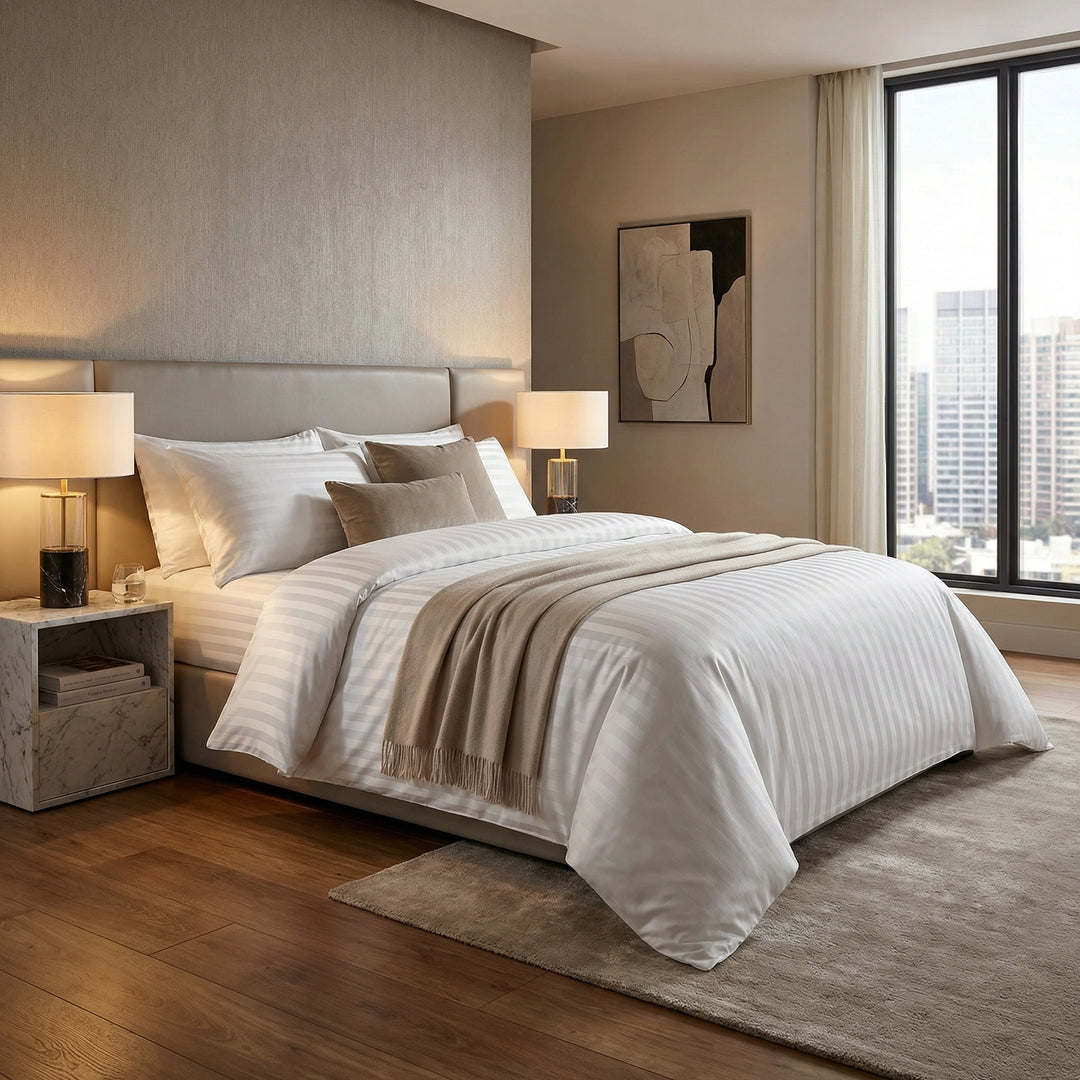 Hotel Lux satiiniraita tyynyliina