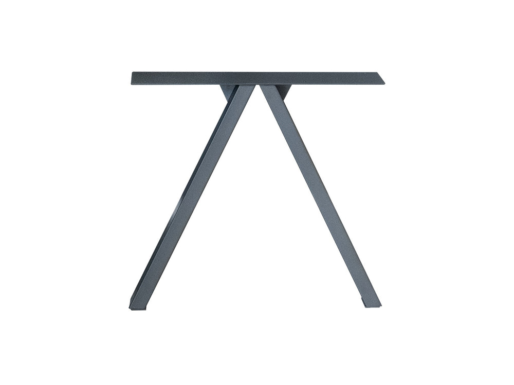 Musta VS Coffee Table -pöydänjalka edestä, kaksi vinoa tukijalkaa