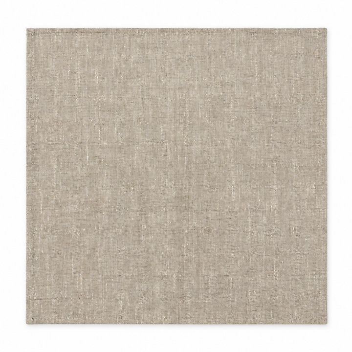 Light No Problem Luxus linen napkin unfolded on a white background, showing its square shape and hemmed edges.