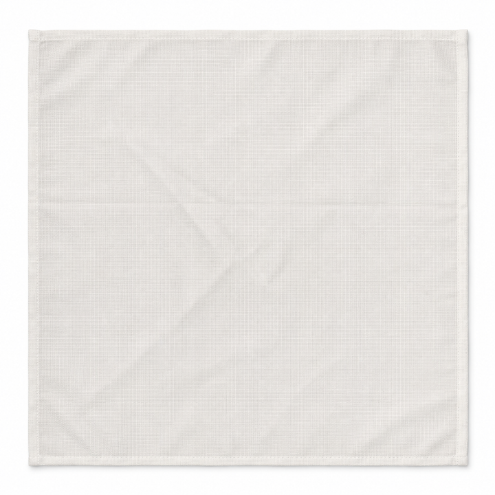 White No Problem Panama napkin laid flat against a white background.