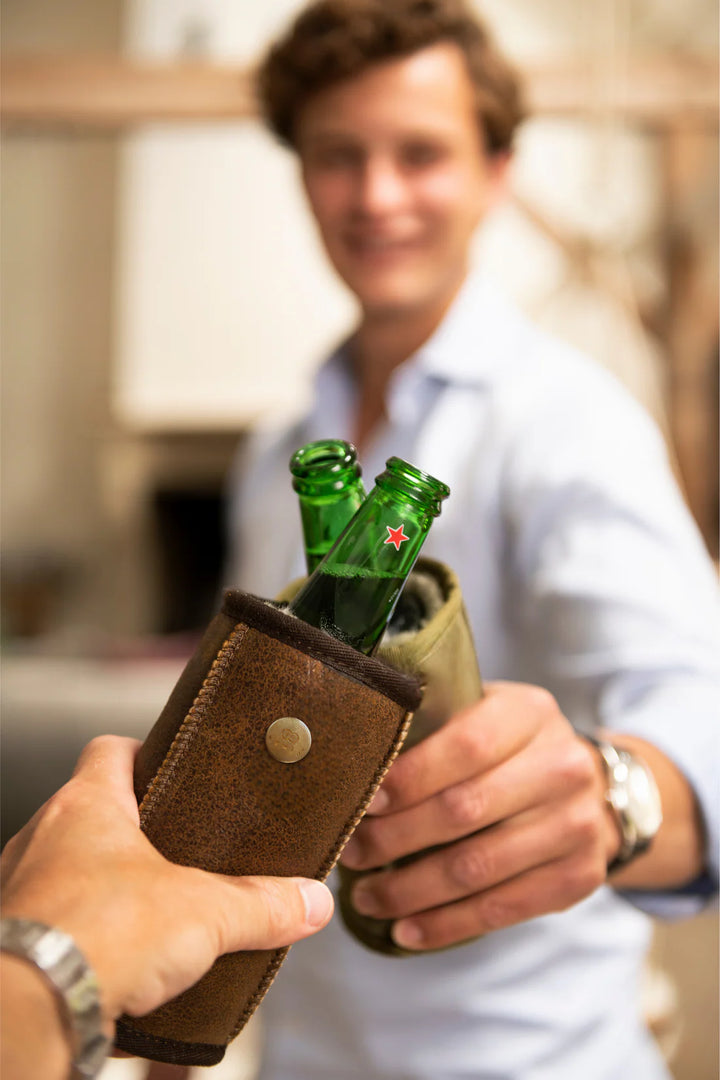 Olut cooler Kywie, suedenahka Oliivi