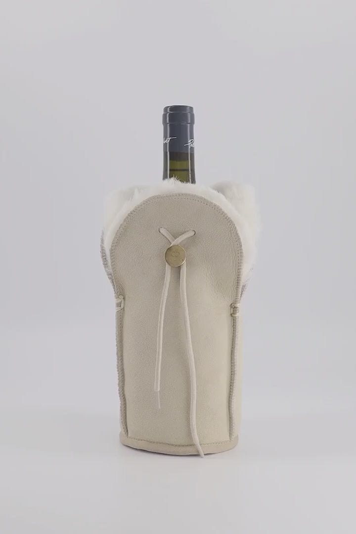 Shampanja cooler Kywie, suedenahka Beige